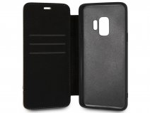 BMW Logo Bookcase Beige Leer - Samsung Galaxy S9 Hoesje