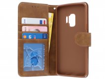 Bookcase Deluxe Bruin - Samsung Galaxy S9 hoesje