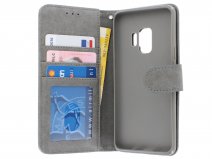 Bookcase Deluxe Grijs - Samsung Galaxy S9 hoesje