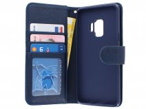 Bookcase Deluxe Navy - Samsung Galaxy S9 hoesje