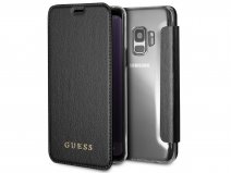 Guess Iridescent Bookcase Zwart - Galaxy S9 hoesje