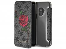 Guess Rose Bookcase Grijs - Samsung Galaxy S9 hoesje