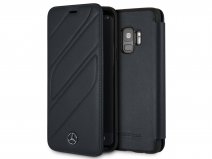 Mercedes-Benz Leren Case Navy Blauw - Galaxy S9 hoesje