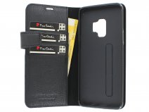 Pierre Cardin Bookcase Zwart - Galaxy S9 Hoesje Leer