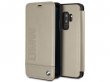 BMW Logo Bookcase Beige Leer - Samsung Galaxy S9+ Hoesje