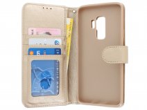 Bookcase Deluxe Goud - Samsung Galaxy S9+ hoesje