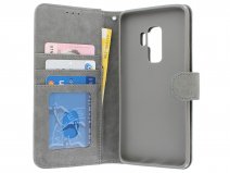 Bookcase Deluxe Grijs - Samsung Galaxy S9+ hoesje