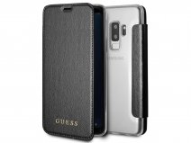 Guess Iridescent Bookcase Zwart - Galaxy S9+ hoesje