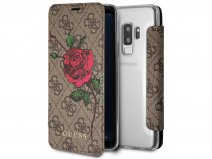 Guess Rose Bookcase Bruin - Samsung Galaxy S9+ hoesje