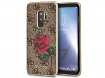 Guess Monogram Case Bruin - Samsung Galaxy S9+ hoesje