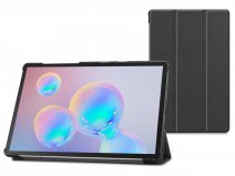 Smart Tri-Fold Bookcase Zwart - Samsung Galaxy Tab S6 Hoesje