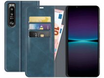 Just in Case Slim Wallet Case Blauw - Sony Xperia 1 IV hoesje