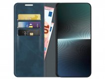 Just in Case Slim Wallet Case Blauw - Sony Xperia 1 V hoesje