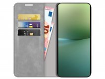 Just in Case Slim Wallet Case Grijs - Sony Xperia 10 V hoesje