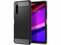 Spigen Rugged Armor Case Zwart - Sony Xperia 10 V Hoesje