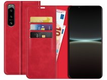 Just in Case Slim Wallet Case Rood - Sony Xperia 5 IV hoesje