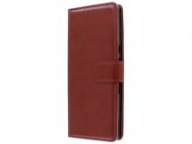 Book Case Mapje Bruin - Sony Xperia 10 hoesje