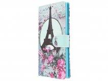 Retro Paris Bookcase Wallet - Sony Xperia L2 hoesje