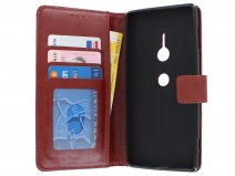 Bookcase Wallet Bruin - Sony Xperia XZ2 hoesje