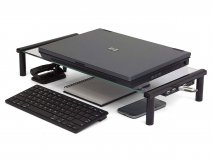 KIT Glazen Design iMac Monitor Stand met USB-Hub