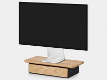 Oakywood Desk Shelf Mini Oak/Black - Single Drawer - Monitor Stand Beelschermverhoger