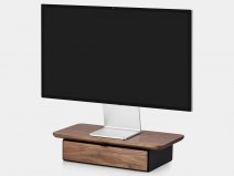 Oakywood Desk Shelf Mini Walnut/Black - Single Drawer - Monitor Stand Beelschermverhoger