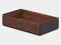 Oakywood Large Modular Single Drawer Walnut/Black - La voor Dual Desk Shelf