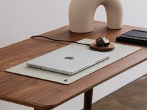 Oakywood Felt & Cork Desk Mat Bureauonderlegger Stone Grey - Medium