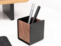 Balolo Pen Holder Walnut - Pennenhouder Hout en Zwart Staal