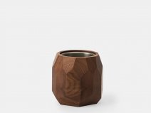 Oakywood Geometric Planter Walnut - Bureau Vetplant Potje