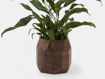 Oakywood Geometric Planter Walnut - Bureau Vetplant Potje