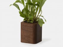 Oakywood Cubic Planter Walnut - Bureau Vetplant Potje