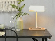 It's About RoMi Cambridge Bureaulamp - Wit Staal en Hout