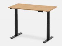 Oakywood Standing Desk Houten Zit Sta Bureau L - Eiken Fineer / Zwart