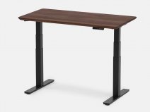 Oakywood Standing Desk Houten Zit Sta Bureau S - Massief Walnoot / Zwart