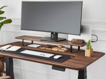 Oakywood Standing Desk Houten Zit Sta Bureau L - Walnoot Fineer