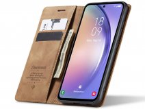 CaseMania Vintage Slim Bookcase Cognac - Google Pixel 10a hoesje