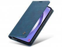 CaseMania Vintage Slim Bookcase Donkerblauw - Google Pixel 10a hoesje