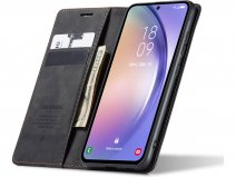 CaseMania Vintage Slim Bookcase Zwart - Google Pixel 10a hoesje