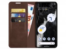 Just in Case Slim Wallet Case Bruin - Google Pixel 7a hoesje