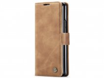 CaseMania Vintage Slim Bookcase Cognac - Google Pixel 9 Pro Fold hoesje