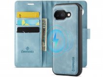 CaseMania 2in1 Magnetic Bookcase Aqua - Google Pixel 9a Hoesje