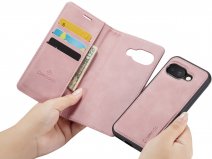 CaseMania 2in1 Magnetic Bookcase Roze - Google Pixel 9a Hoesje