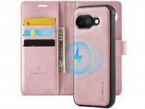 CaseMania 2in1 Magnetic Bookcase Roze - Google Pixel 9a Hoesje