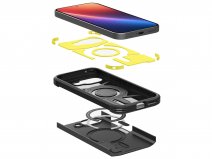 Spigen Tough Armor MagFit Case Zwart - Google Pixel 9a Hoesje