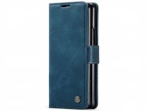 CaseMania Vintage Slim Bookcase Donkerblauw - Google Pixel Fold hoesje