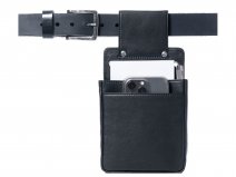 Horeca Slim Holster voor Beurs en Terminal - Zwart Leer