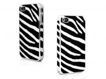 Deluxe Zebra Back Case Hoes voor iPhone 4/4S