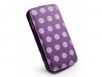 Juss-Luv Polka-Hot Leren Case Hoes voor iPhone 4/4S