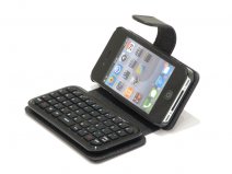 Keyboard Kunstleren Sideflip Case voor iPhone 4/4S
